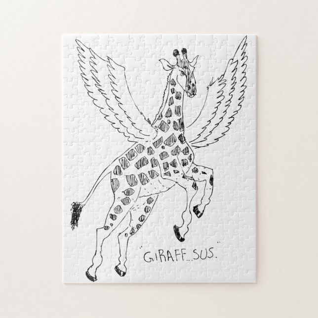 Giraffe + pegasus = Giraffsus Pussel (Vertikal)