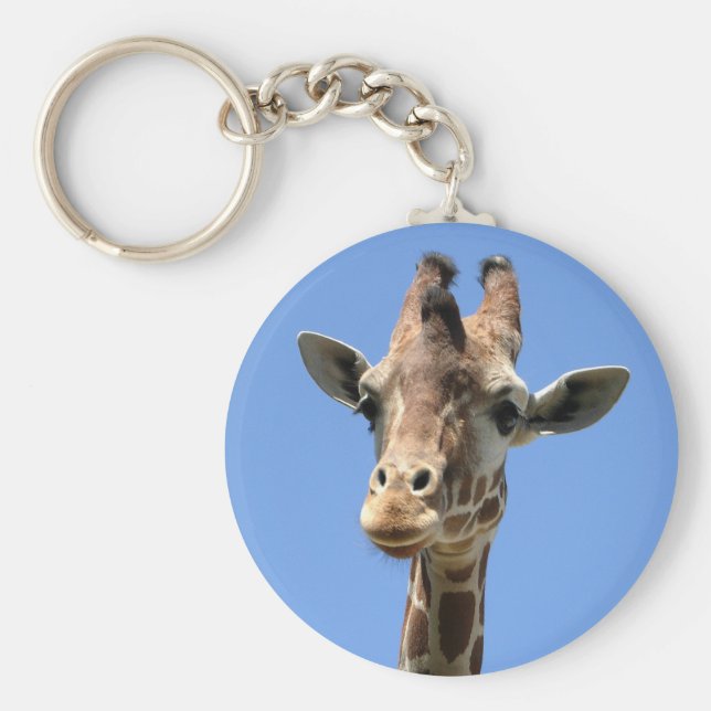 Giraffe Photo Nyckelring (Framsidan)