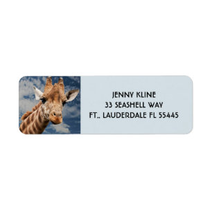 GIRAFFE PHOTOGRAPHY Returetiketters Returadress Etikett