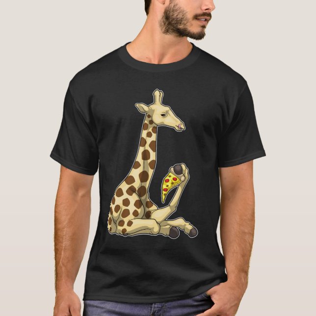 Giraffe Pizza T Shirt (Framsida)