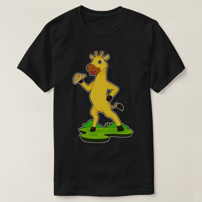 Giraffe Pizza T Shirt (Design framsida)
