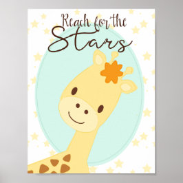 Giraffe plantsery Poster