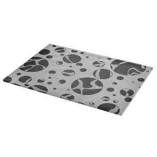 Giraffe Polka Dot Black and Light Grått Print