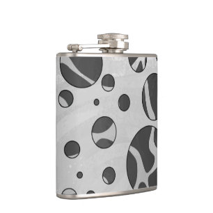 Giraffe Polka Dot Black and Light Grått Print Fickplunta
