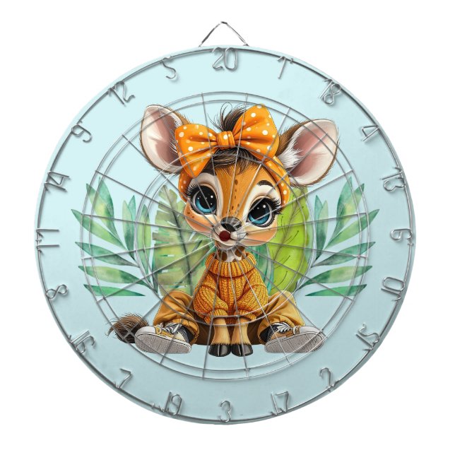 Giraffe Polka Dot Bow  Darttavla (Framsidan)