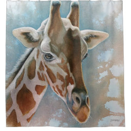 Giraffe Porträtt Animal Watercolor Art