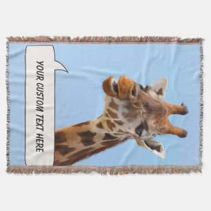 Giraffe Porträtt anpassningsbar-filt Mysfilt