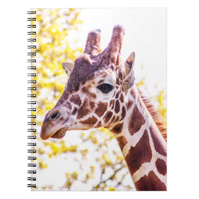 Giraffe Porträtt Anteckningsbok (Framsidan)