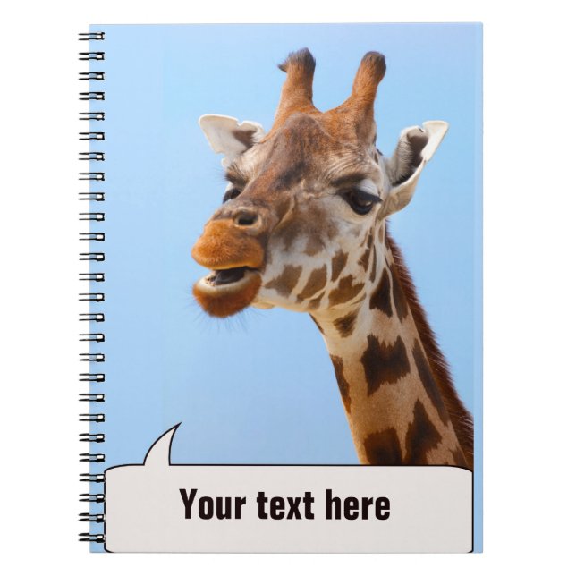 Giraffe Porträtt bärbar dator Anteckningsbok Med Spiral (Framsidan)