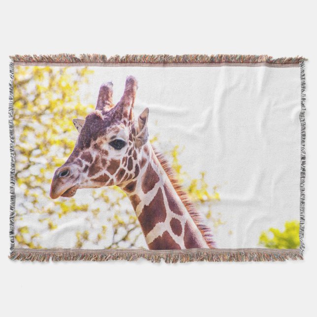 Giraffe Porträtt Filt (Framsidan)