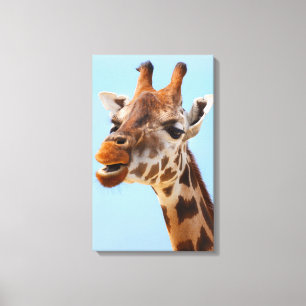 Giraffe Porträtt kanvastryck