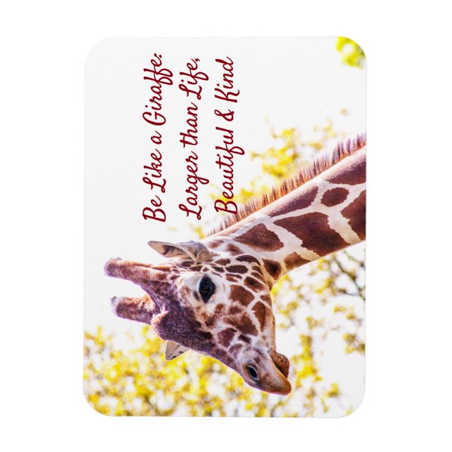 Giraffe Porträtt Magnet (Vertikal)