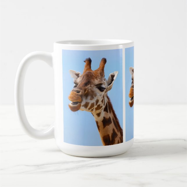 Giraffe Porträtt mugg - välj stil (Vänster)