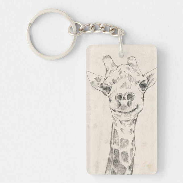 Giraffe Porträtt Sketch (Framsidan)