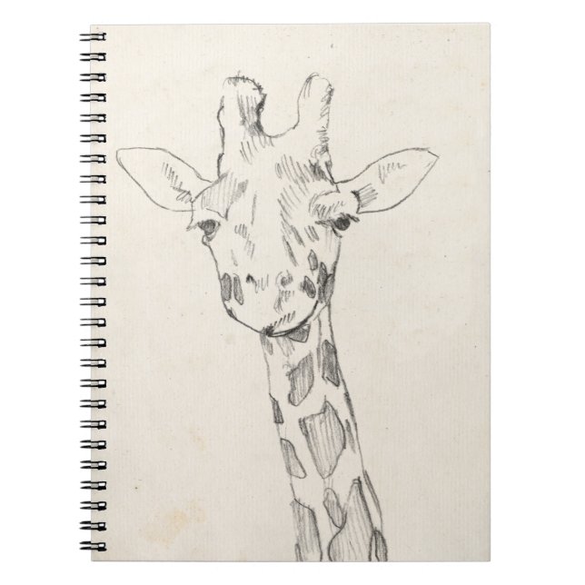 Giraffe Porträtt | Skiss Anteckningsbok (Framsidan)