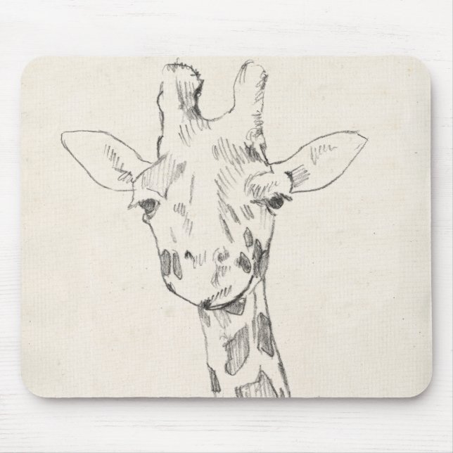Giraffe Porträtt | Skiss Musmatta (Framsidan)