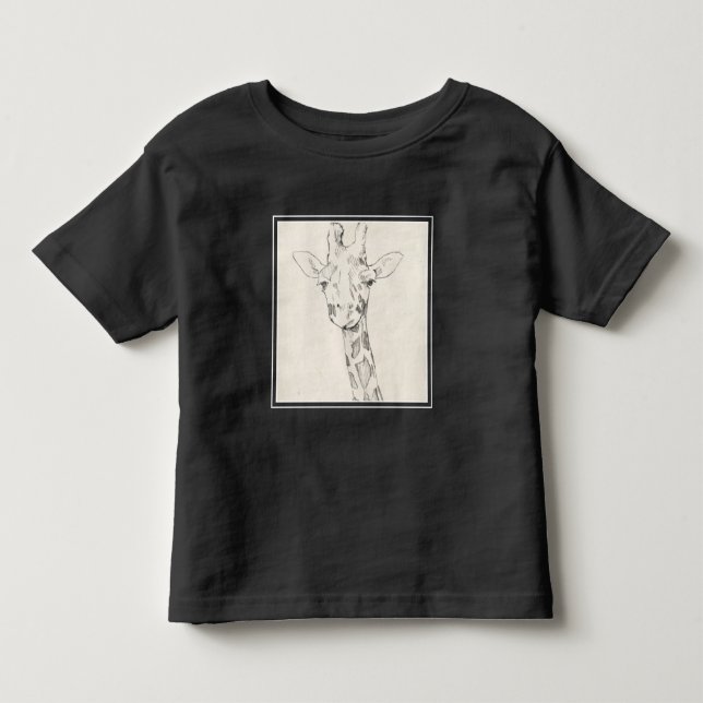 Giraffe Porträtt | Skiss T Shirt (Framsida)