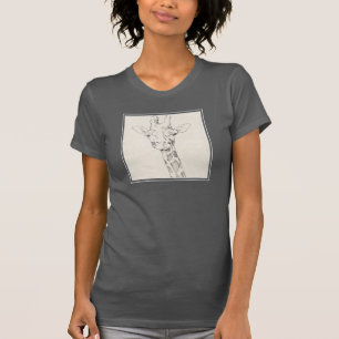 Giraffe Porträtt  Skiss T Shirt
