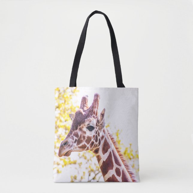 Giraffe Porträtt Tygkasse (Framsida)