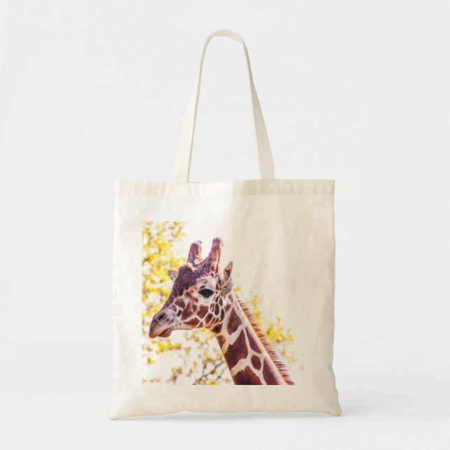 Giraffe Porträtt Tygkasse (Framsidan)