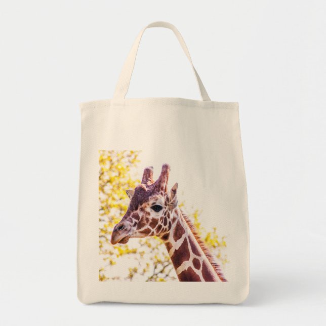 Giraffe Porträtt Tygkasse (Framsidan)