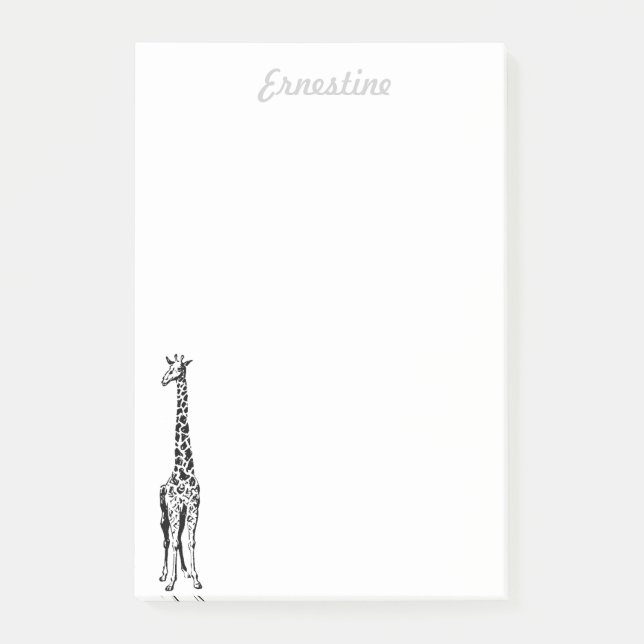 Giraffe Post-it Notes - personlig (Framsida)