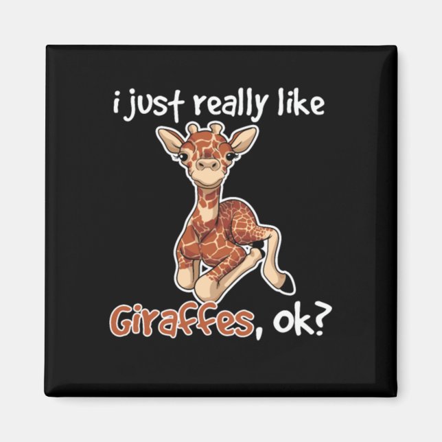 Giraffe precis verkligen som girafee ok magnet (Framsidan)