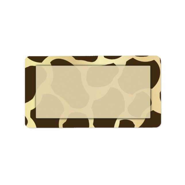 Giraffe Print Adressetiketters Adressetikett (Framsidan)