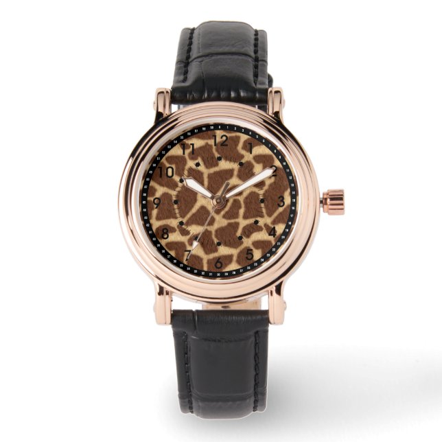 Giraffe Print Armbandsur (Framsida)