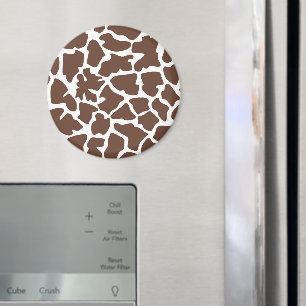 Giraffe Print, Brown Giraffe, Animal Print, Jungle Magnet