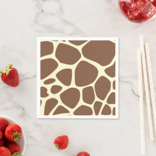 Giraffe Print, Brown Giraffe, Animal Print, Jungle Pappersservett