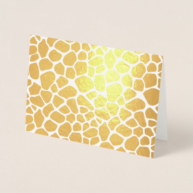 Giraffe Print Folierat Kort (Framsida)