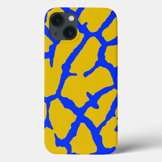 Giraffe Print Gult Blue (Baksida)