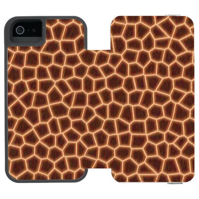 Giraffe Print Incipio iPhone Wallet Skal (Folio Öppen)