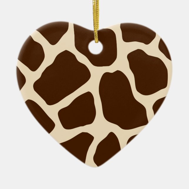 Giraffe Print Julgransprydnad Keramik (Framsidan)