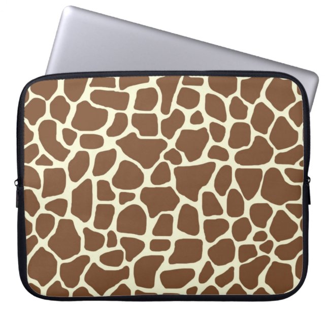 Giraffe print laptop sleeve (Framsidan)