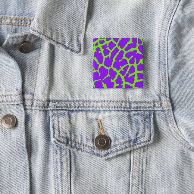 Giraffe Print Mint Amethyst Knapp (In Situ)