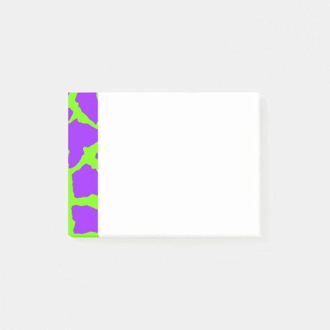 Giraffe Print Mint Amethyst Post-it Block (Framsida)