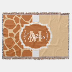 Giraffe Print Monogram Filt