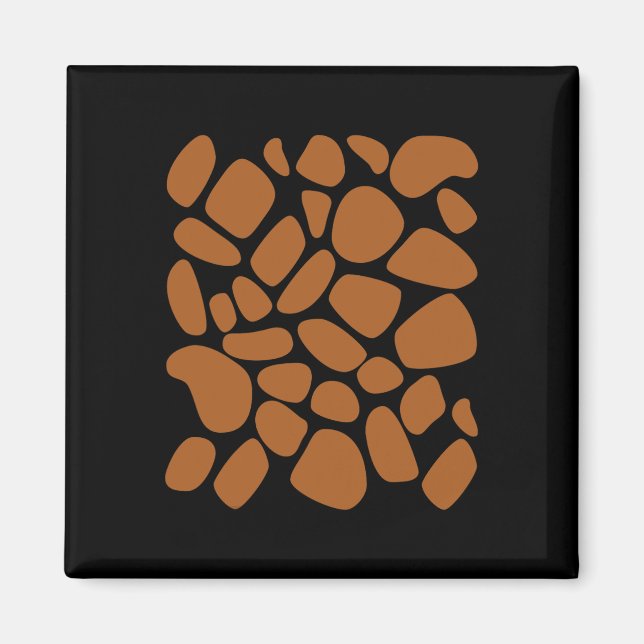 Giraffe Print Mönster Bus eller godis Jungle Anima Magnet (Framsidan)