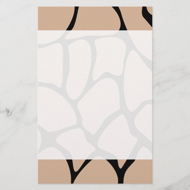 Giraffe Print Mönster i Beige. (Framsida)
