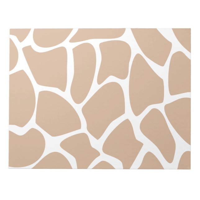Giraffe Print Mönster i Beige. Anteckningsblock (Framsida)