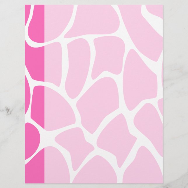 Giraffe Print Mönster i Bright Rosa. (Framsida)