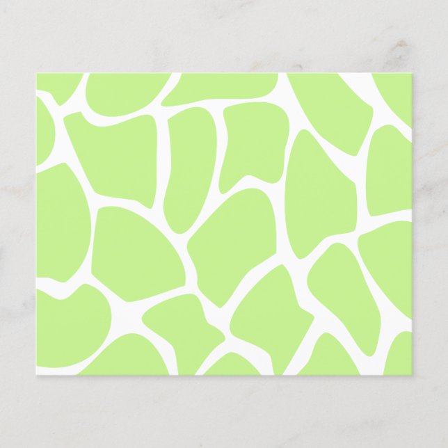 Giraffe Print Mönster i Light Lime Green. (Framsida)