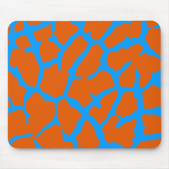 Giraffe Print Orange Cyan Musmatta (Framsidan)