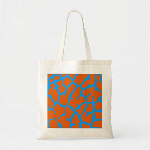 Giraffe Print Orange Cyan Tygkasse