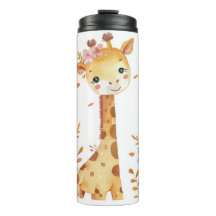 "Giraffe Print Plastic Thermos Flaska"