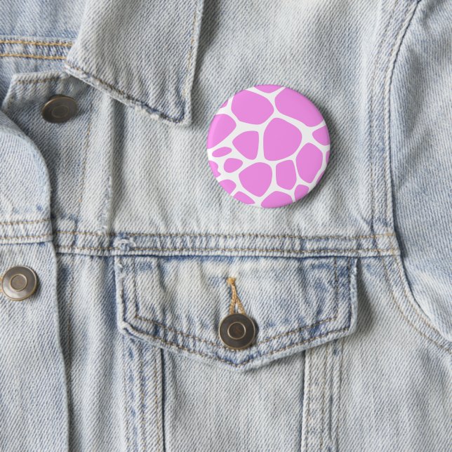 Giraffe Print, Rosa Giraffe, Animal Print, Jungle Knapp (In Situ)