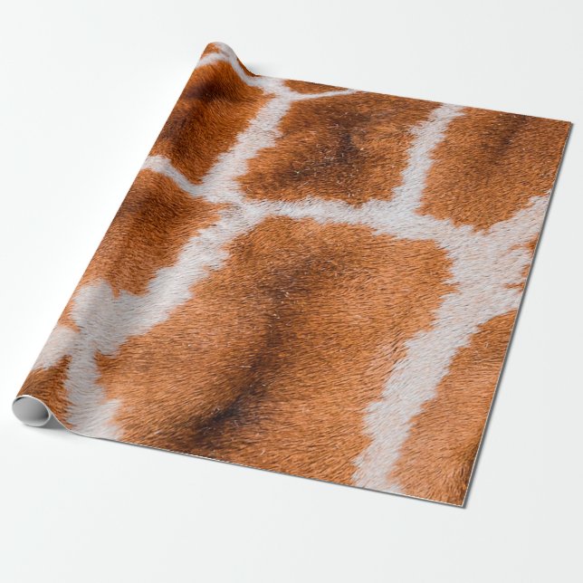 Giraffe print struktur presentpapper (Utrullad)