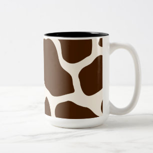 Giraffe Print Två-Tonad Mugg